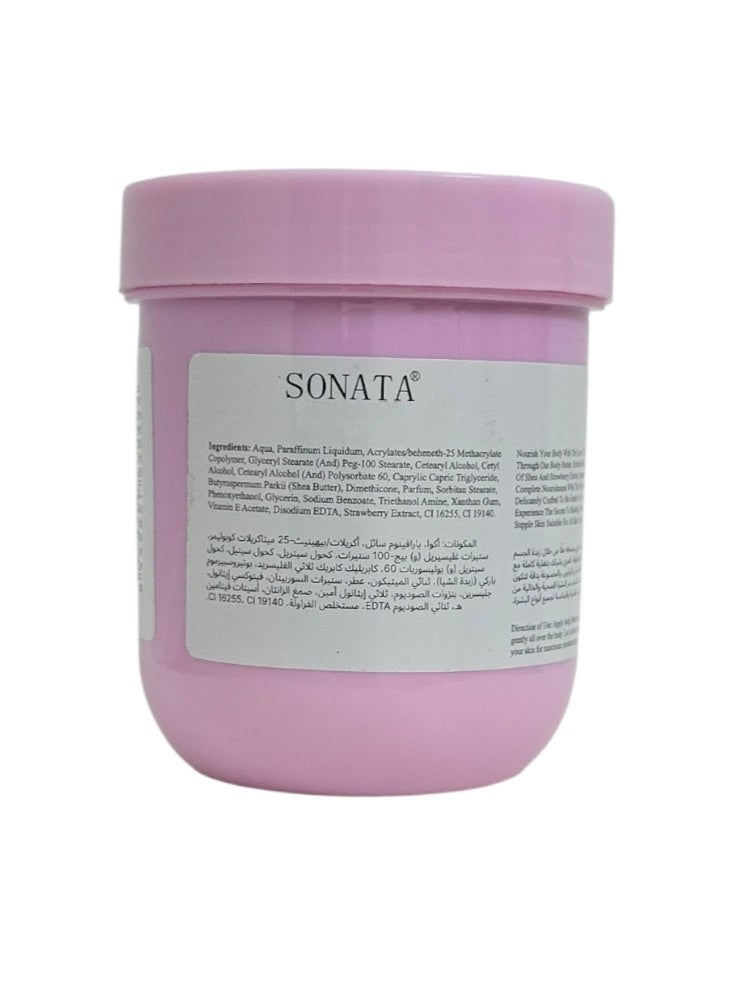 Sonata Strawberry Body Butter Enriched With Vitamin E 250Ml - Image 3